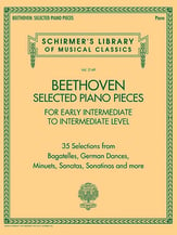 Beethoven: Selected Piano Pieces for Early Intermediate to Intermediate Level piano sheet music cover